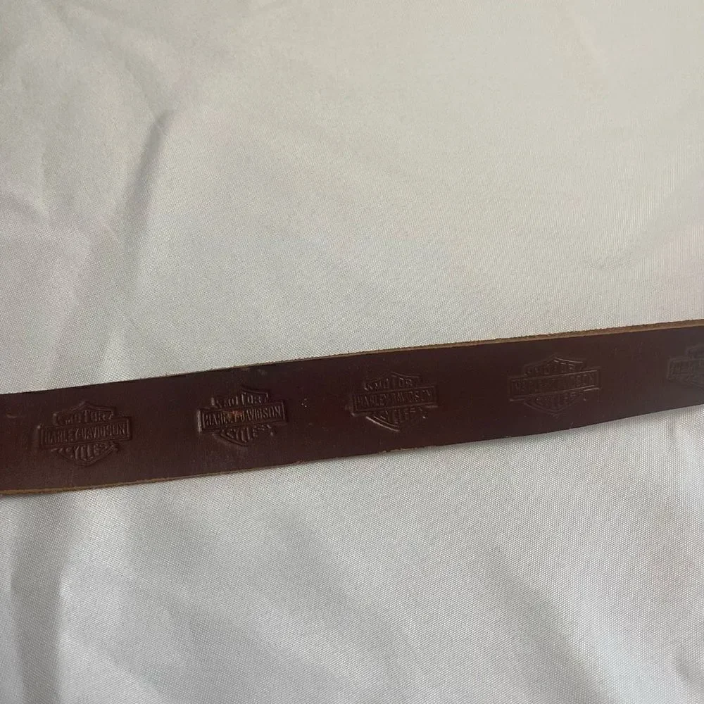 Harley Davidson Brown Embossed Belt Size 28